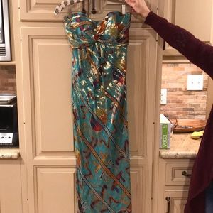 CYBER SALE Nicole Miller strapless maxi dress size 0